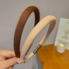 French minimalist coffee Maillard sponge hairband female Joker headband online celebrity 2025 new headband hairpin.
