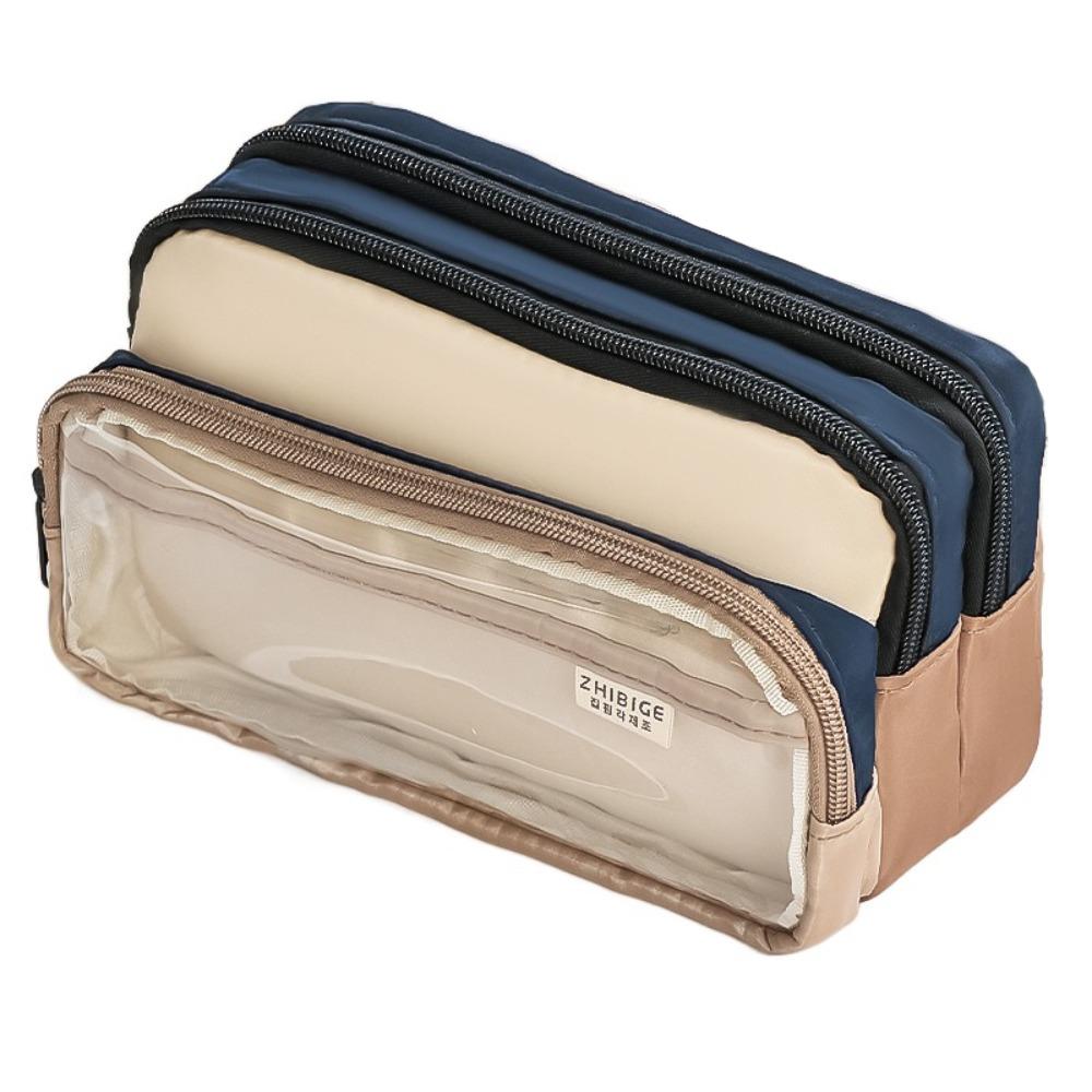 

Transparent Stationery Bag Multi Colored Pen Bag Cute Pencil Case ID Card темно-синього кольору