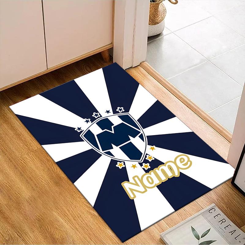 Custom Name Galactic Monterrey Crest Rug Game Carpet, Floor Mat for Bedroom Living Room Entryway Rug, Home Decor Idea Gift for Christmas birthday