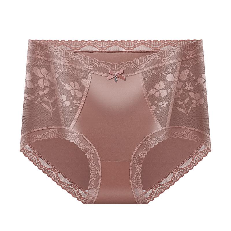 

Кружевные трусики средней посадки без швов - Подтягивающие бедра, хлопковая ластовица, треугольники чистого желания Extra Large