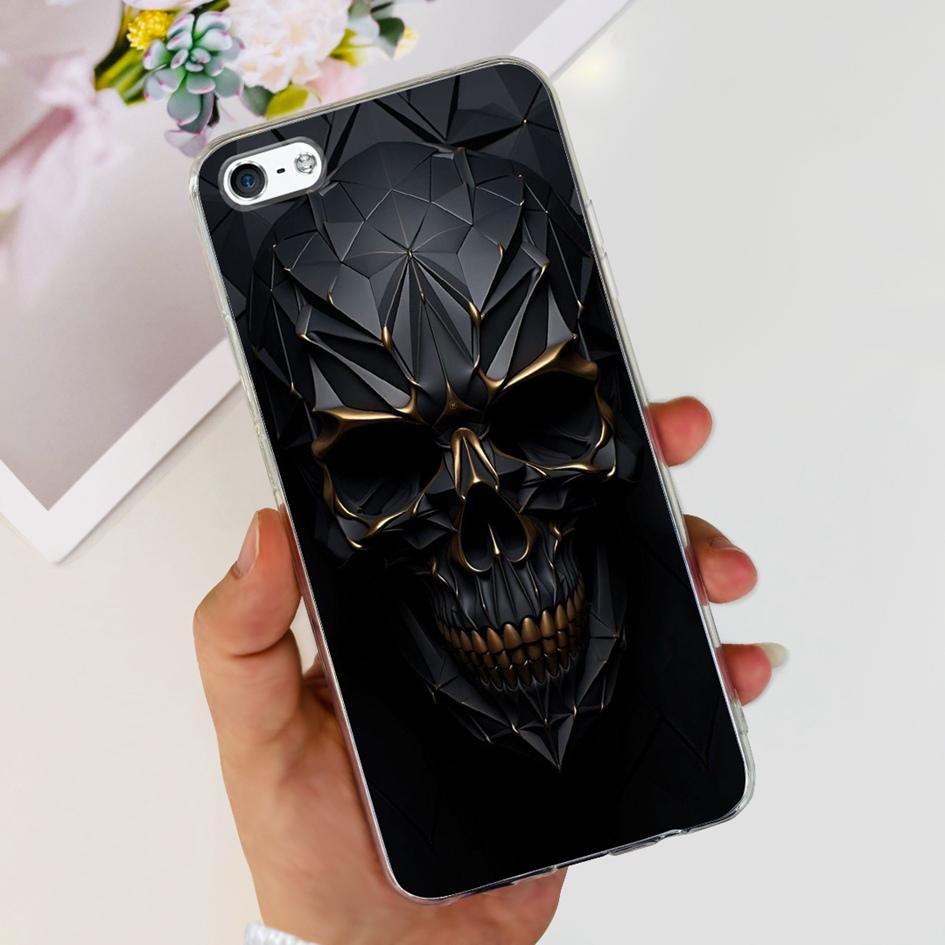 For iPhone 5 5S Case Fashion Astronaut Art Painted Shockproof Soft Cover For iPhone SE 2016 2020 SE2 TPU Funda on iPhone5 Bumper