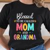 ZIMOXUAN Blessed To Be Called Mom and Grandma Mother's Day T-shirt