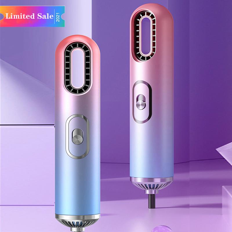 Portable Negative Ion Hair Dryer Bladeless Ionic Hair Dryer Quick Dry Mini Blower Dry Strong Wind