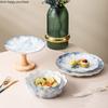 Ceramic Plate Dinner Plate Fruit Salad Bowl 2 Layer Cake Stand Tall Feet Cake Pan Display Stand Dessert Bowl Decorative Plates