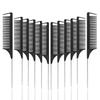 Rat Tail Comb Set - Professional Fine-Tip Comb, Anti-Static Hair Dye Comb & Steel Pin Hairbrush,Suitable for all hair types