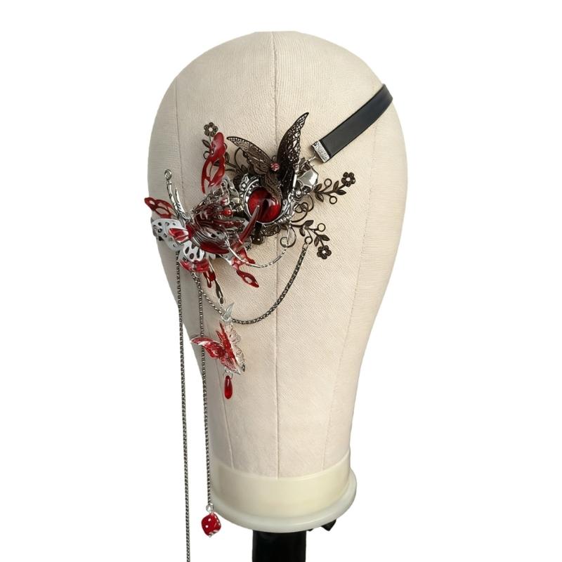 Stylish Butterfly Feather Mask With Alloy Frame Offering Comfortable For Costume Parties Themed Night