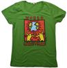 Junk Food Feminina Keith Haring Mundo Natal Verde Camiseta Nova Grande