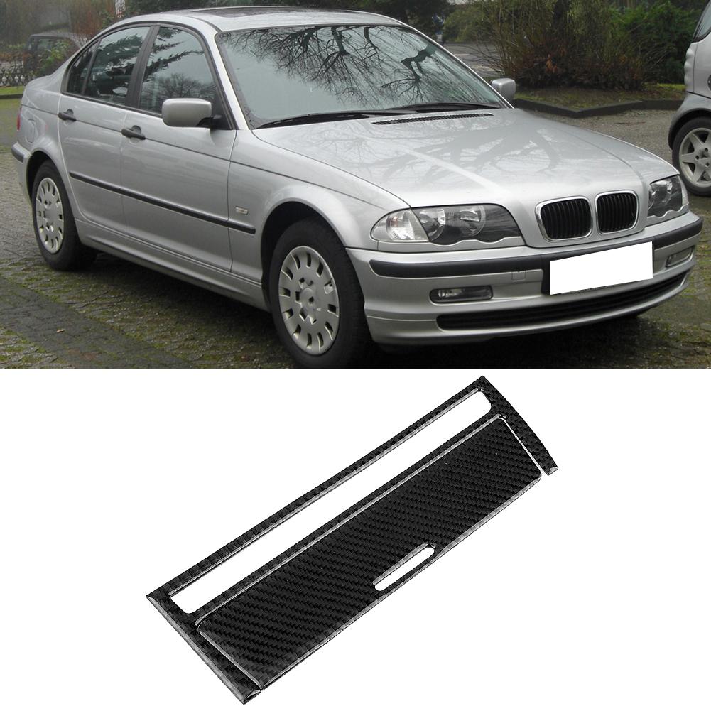 2pcs Carbon Fiber Car Cigar Lighter Trim Sticker Fits for 3 Series E46 1998 2005