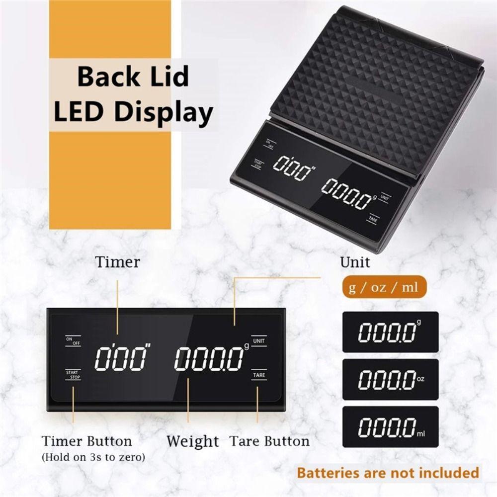 Portable Electronic Scale LED Screen Kitchen Food Scale Digital Coffee Scale  Household