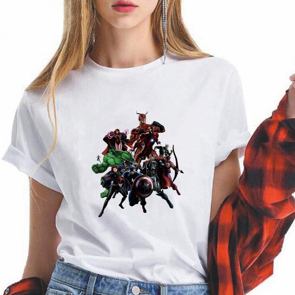 T-shirt Marvel pour femme, signe Avengers, mode européenne