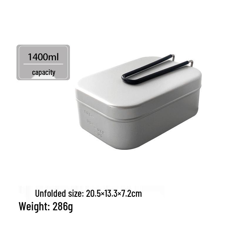 Ultra-Light Portable Aluminum Lunch Box for Outdoor Travel