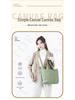16oz Japanese-Korean Style Women's Tote: Single Shoulder, Crossbody, Large Capacity, Simple Canvas Handbag