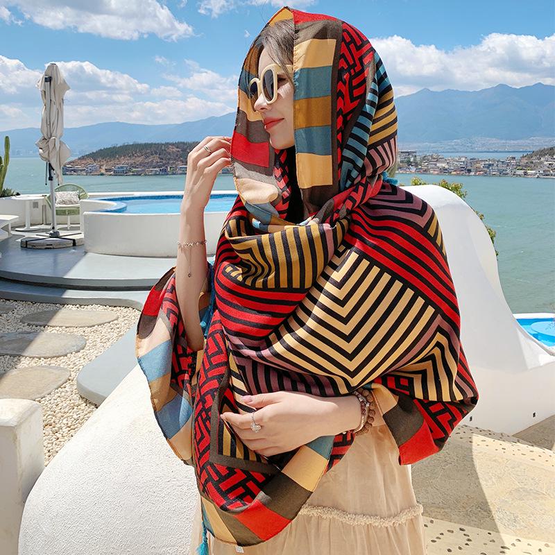 Ethnische Sonnenschutz-Reiseshawl - Yunnan, Qinghai, Tibet, Xinjiang