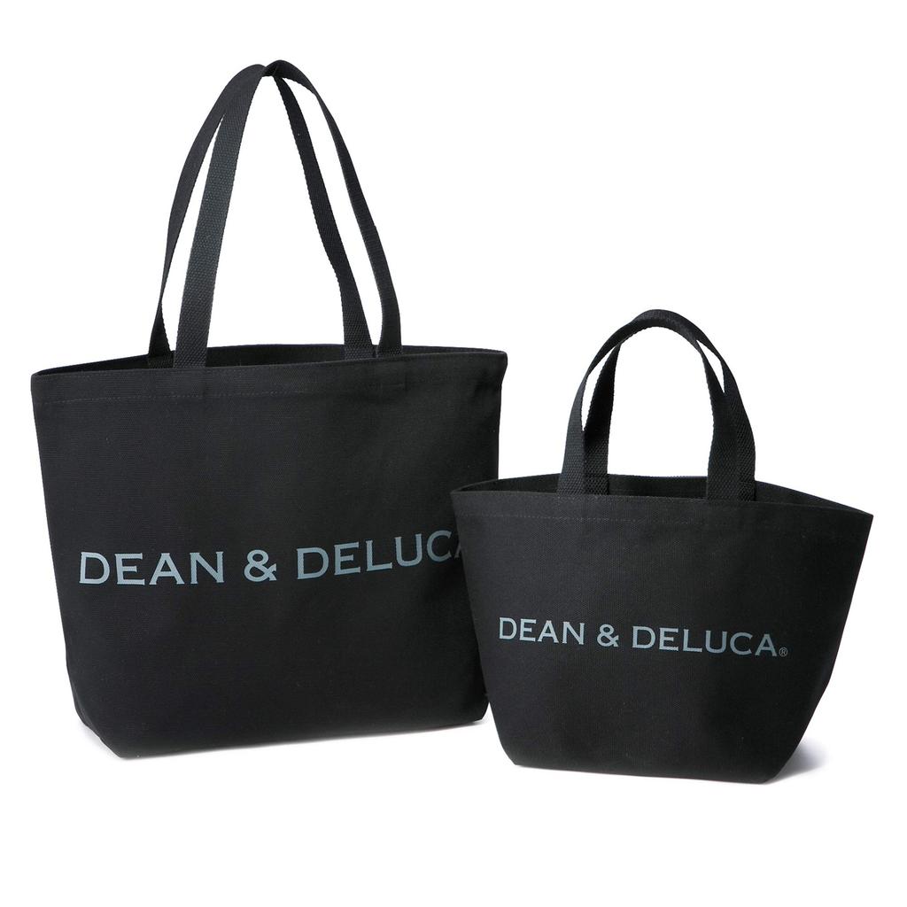 Dean Deluca Large Tote and Solid Eco 45 x 13 x 32 cm & Bag, Black, Women's Men's, Color, Practical, Foldable, Bag,