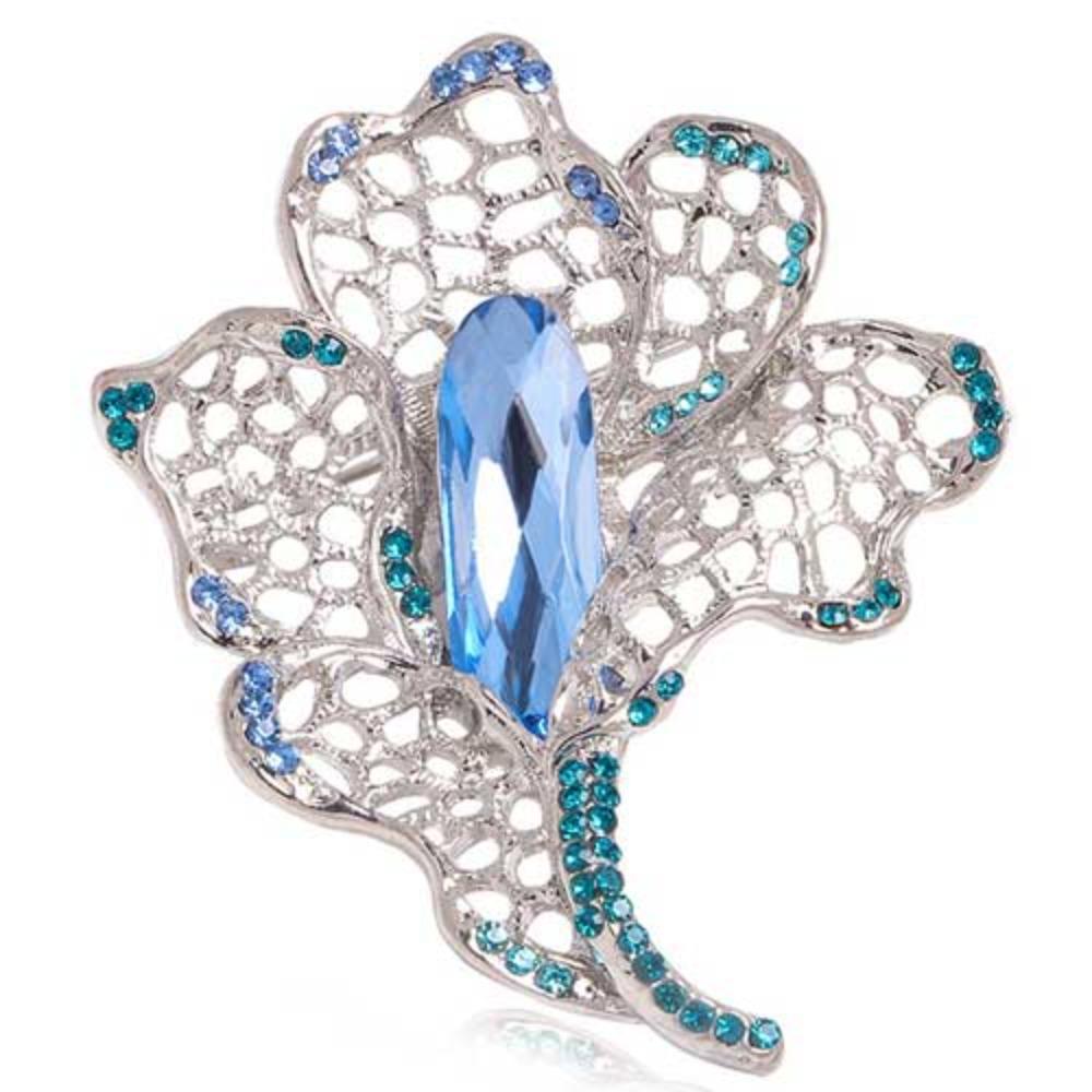 Lotus Pendant Enamel Brooch Badges Fashion Pearl Flower Exqusiite Pin Jewelry