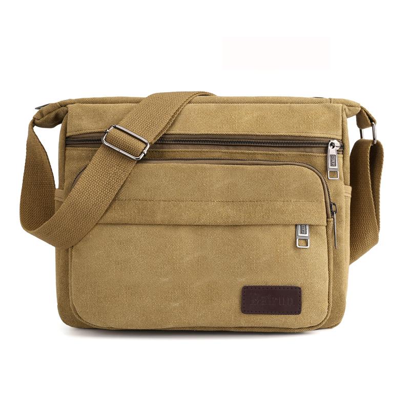 1 Herren Retro Canvas Umhängetasche, lässige Reise-Schultertasche, Outdoor-Sport-Schultertasche mit verstellbarem Schultergurt