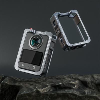 Gaiola de Coelho de Metal com Moldura Protetora e Montagem de Sapata Fria Caixa de Alumínio Gaiola de Metal para Câmera de Ação Panorâmica 360 DJI OSMO