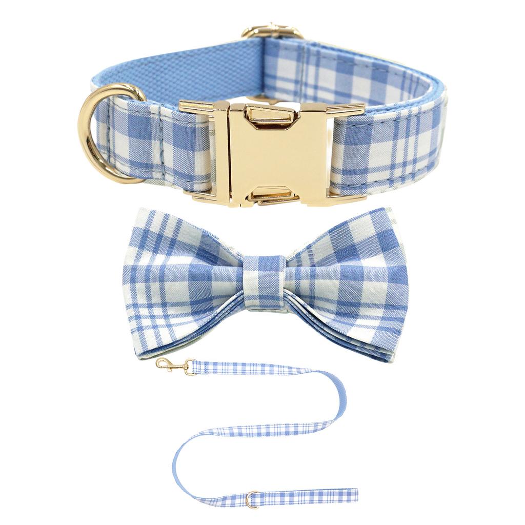 Custom Dog Collars Include A Cute Bow And Leash, Can Be Printed With Name And Phone Number, Suitable For Small, Medium And Large Dogs