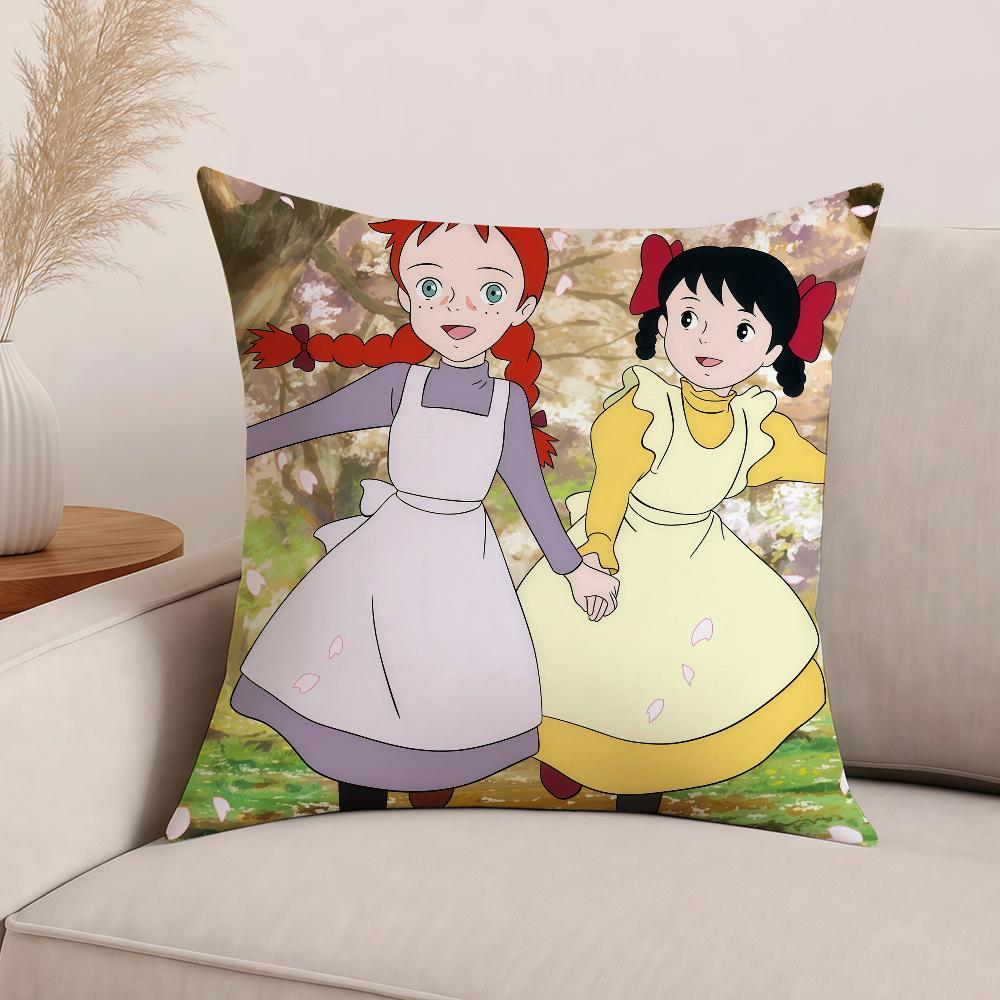 Anime Anne with an E Pillow Case Office Cushions Suitable For Sofa Car Bedroom Decorative Cushion Cover