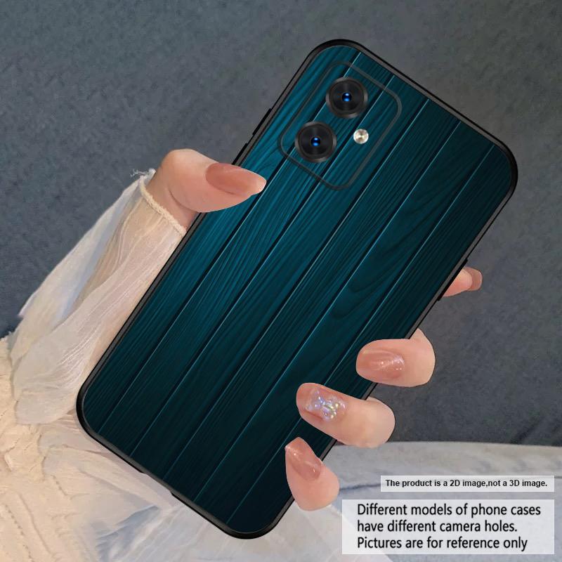 Blue wooden texture For Motorola Moto G04 14 15 24 34 35 54 55 75 84 85 Edge 40 50 Fusion 60 Fusion silicone soft phone case
