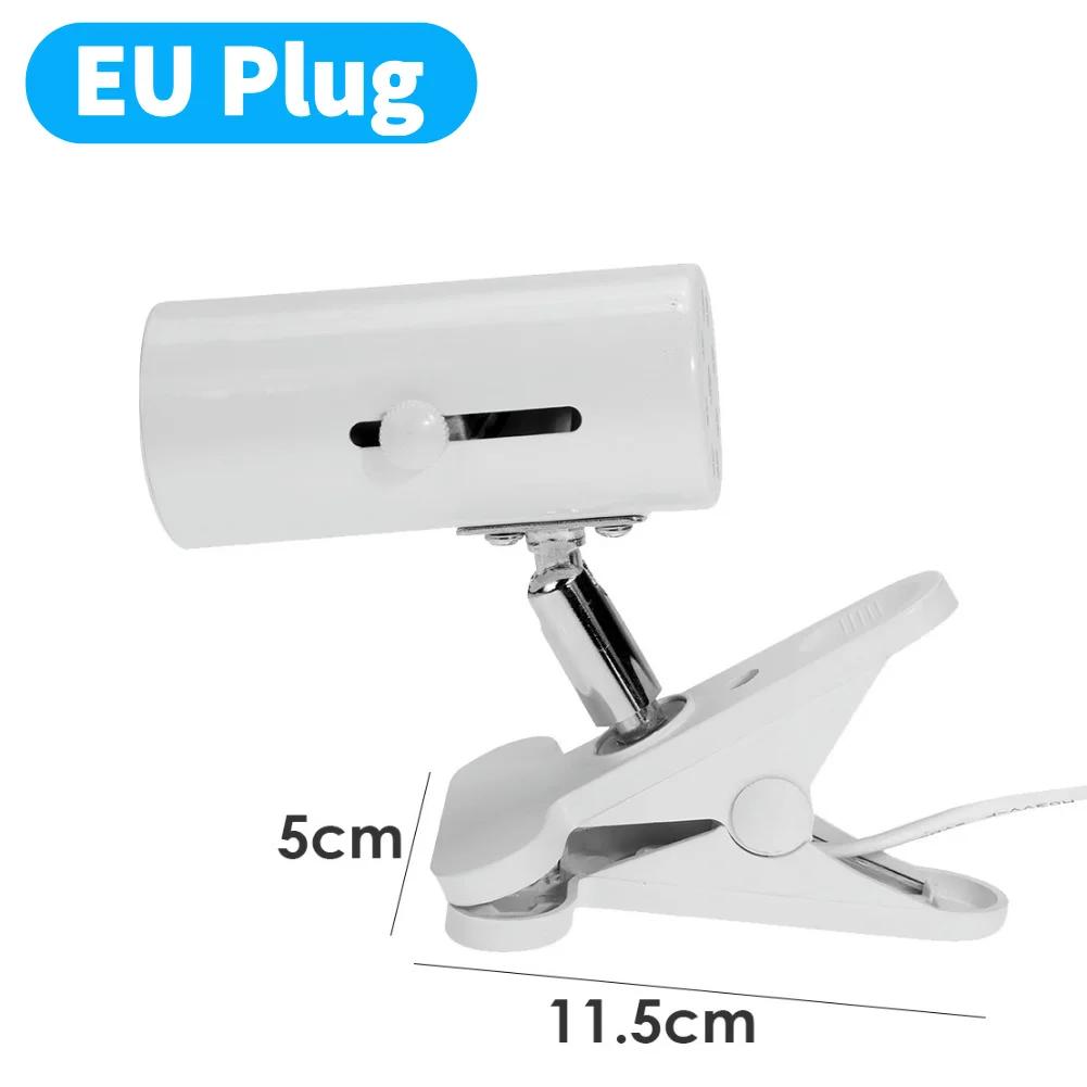 

E27 Pet Light Holder Heating UVA+UVB Clip-on Bulb with Cover Reptile Lamp Set EU/US Plug 360 Degree Flexible Desk Lamp Holder білий