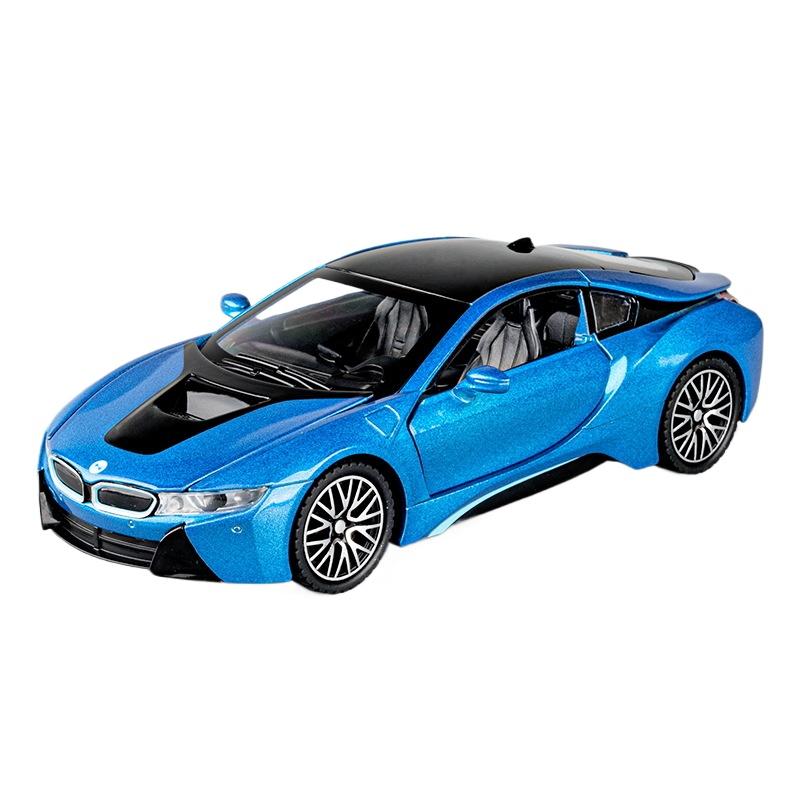 1/24 BMW I8 Supercar Model Samochodu Ze Stopu Diecasty Zabawki Pojazdy Symulacja Metalowy Model Samochodu Kolekcja Prezenty Urodzinowe dla Dzieci