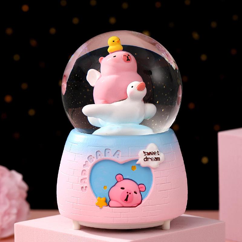 Christmas Fantasy Crystal Ball Music Box - Princess Ornament Gift for Girls' Birthdays