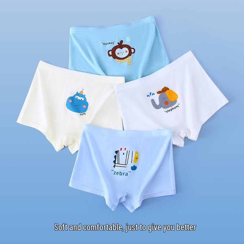 

New Arrival: A-Grade Modal Boys Boxer Briefs - Antibacterial, Breathable Cartoon Shorts, Medium & Large Sizes 160/4XL [74-89 lbs]