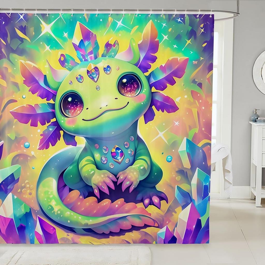 Pink Fox Shower Curtain Japanese Cherry Blossoms Bath Curtain Girls Teens Cute Cartoon Bathroom Shower Curtain Set Waterproof