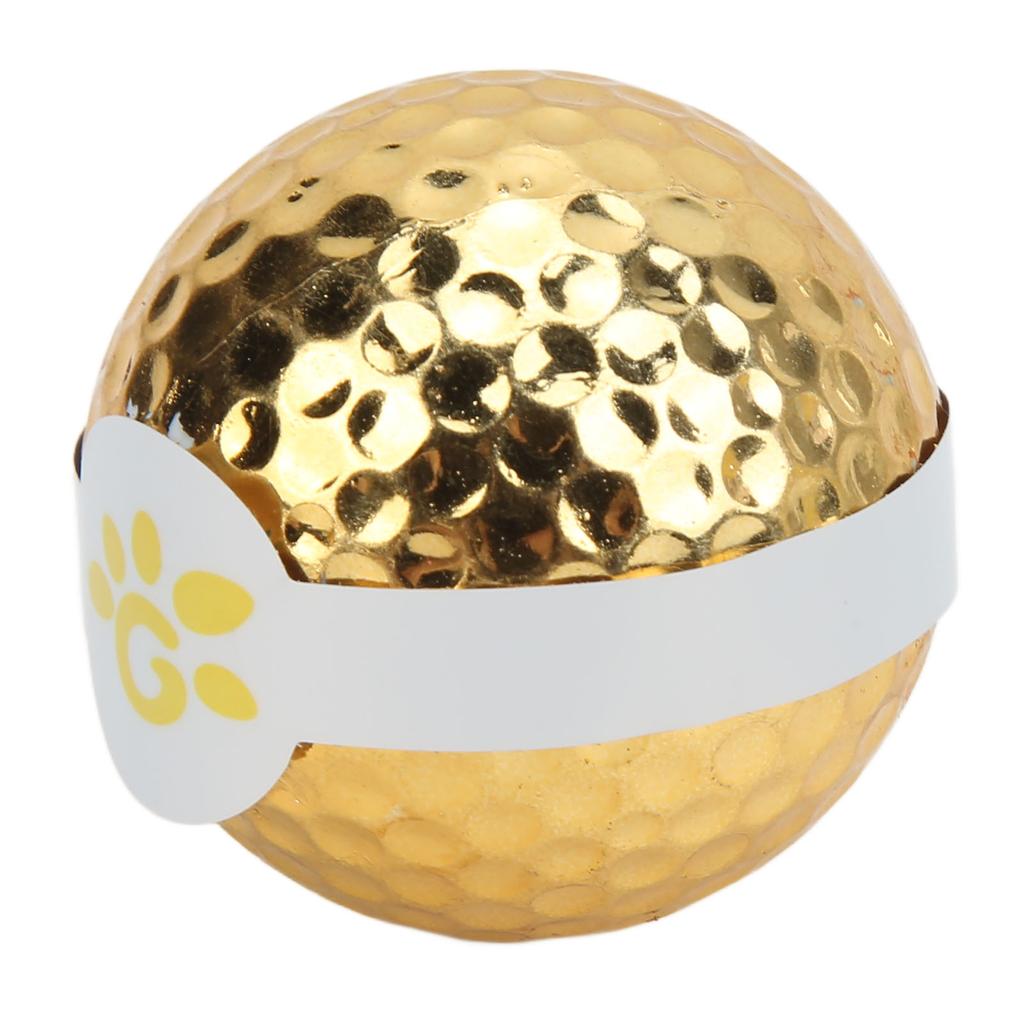 2pcs Golf Ribbon Ball Gold Plated Colored Ribbon Golf Balls for Opening Ceremony and Events