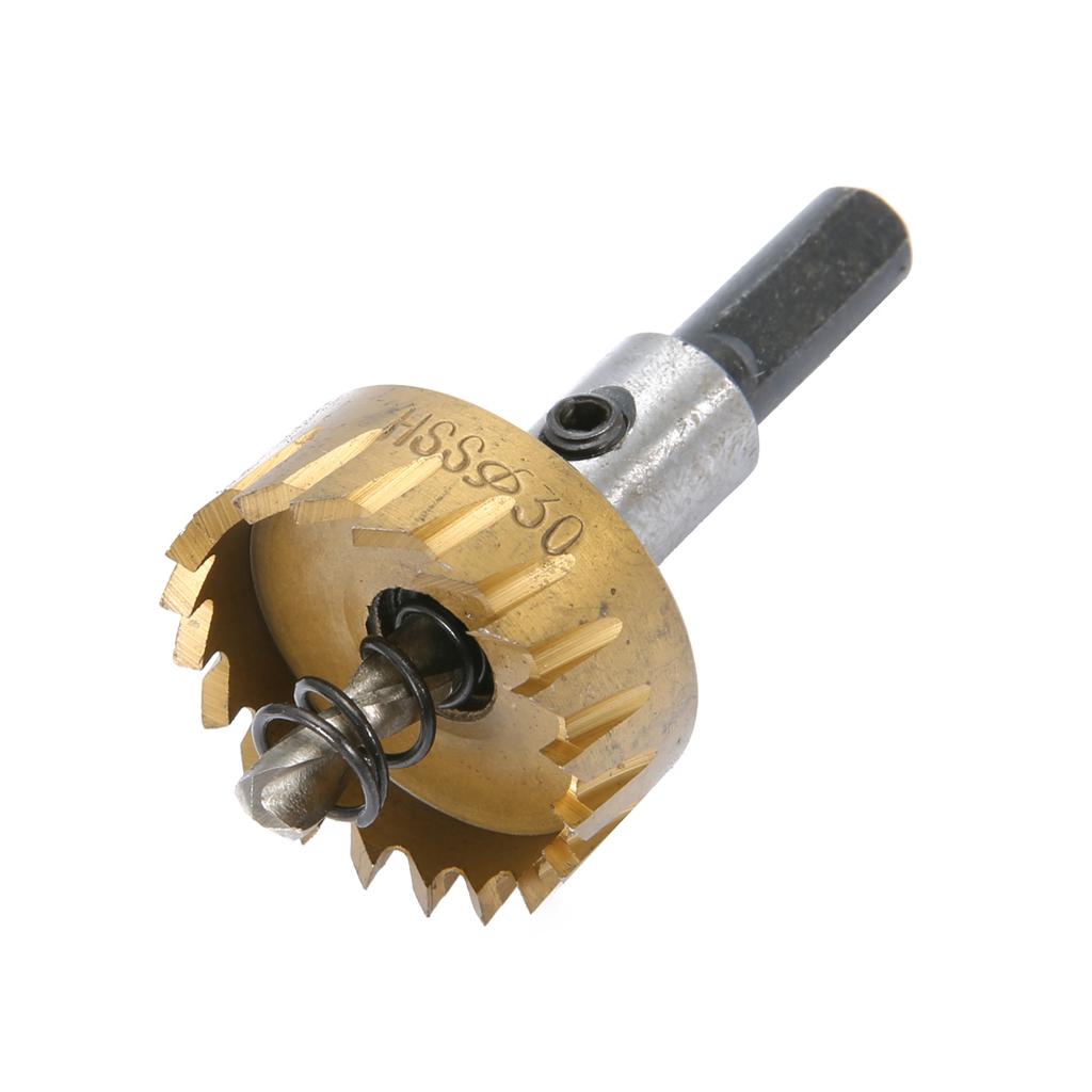 5pcs 16/18.5/20/25/30mm HSS 6542 Titanium Coated Hole Saw Tooth HSS Hole Saw Cutter Drill Bit Set