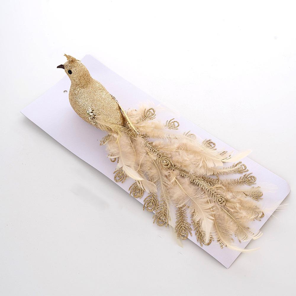 Glitter Feather Birds Decor Handmade Christmas Tree Decoration  Christmas Season