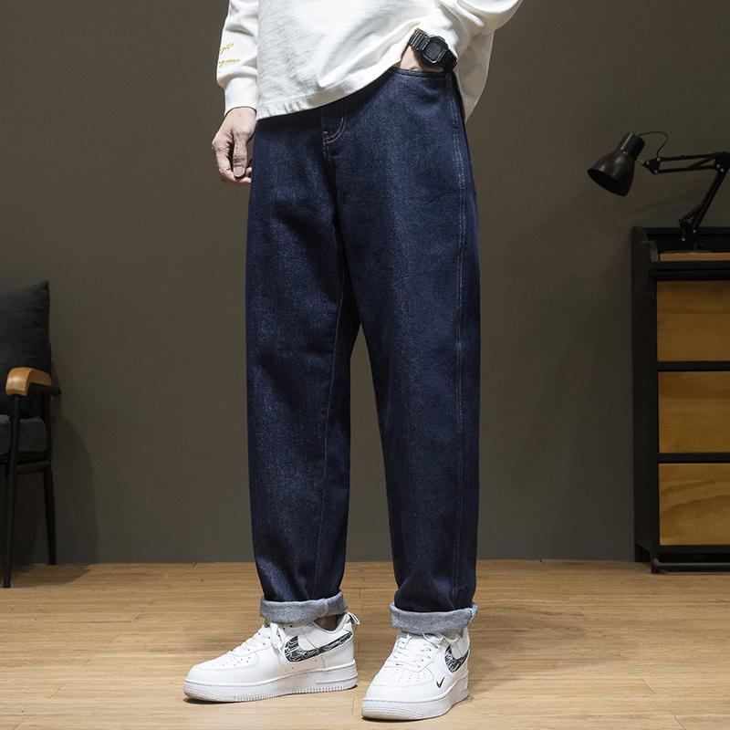 Fengshe Men's Jeans - Autumn 2025 Trendy Loose Straight Fit Casual Pants