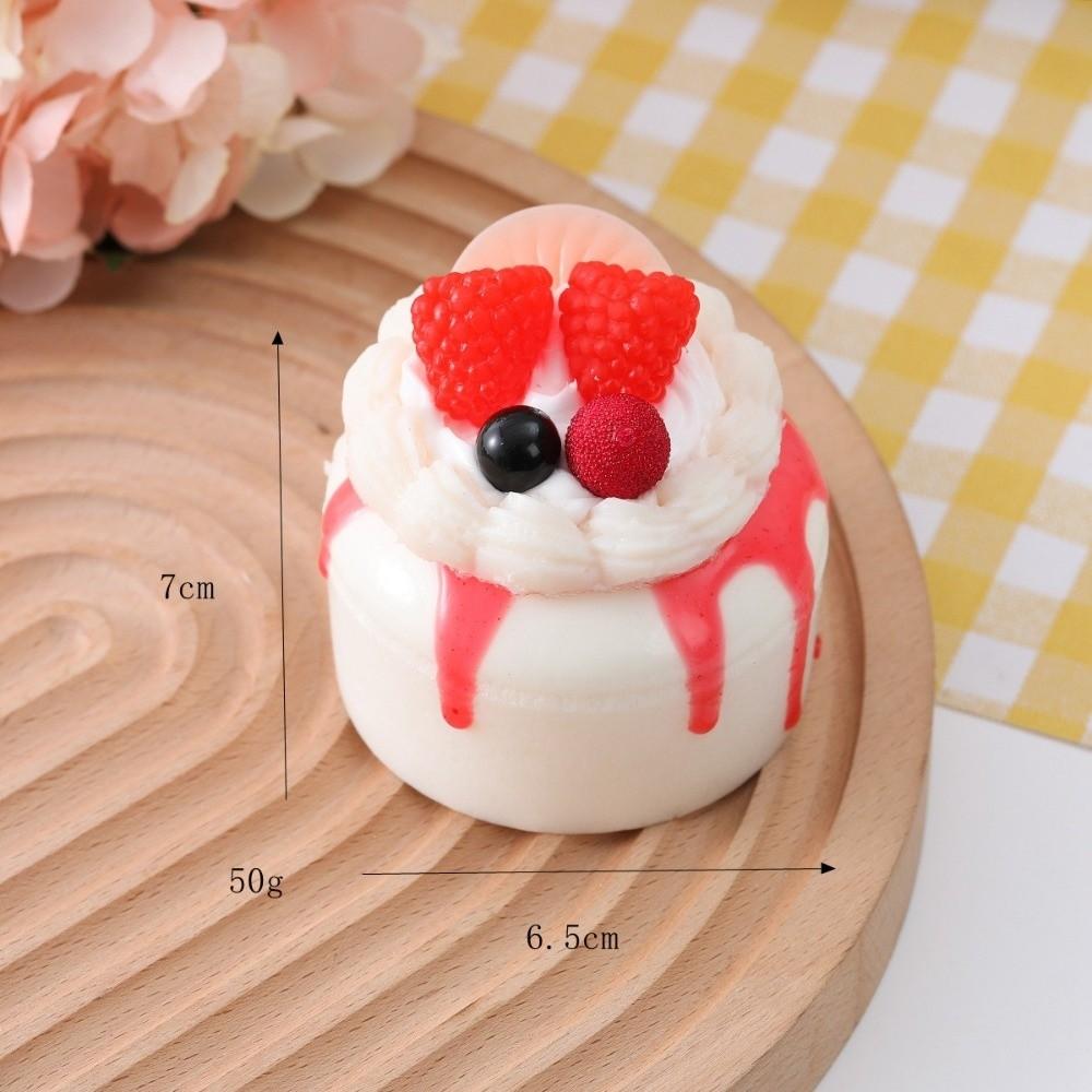 Soft Cake Squeeze Toy Cartoon Refrigerator Magnets New Mochi Squish Foam Toy For Stress Relief