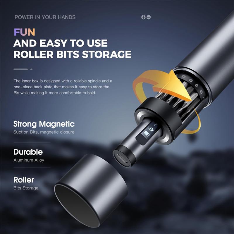 A95I-62 In 1 Electric Mini Cordless Screwdriver Set With 4 LED Lights, 3-Level Torque, For Laptop/PC/Phone/Watch/Camera