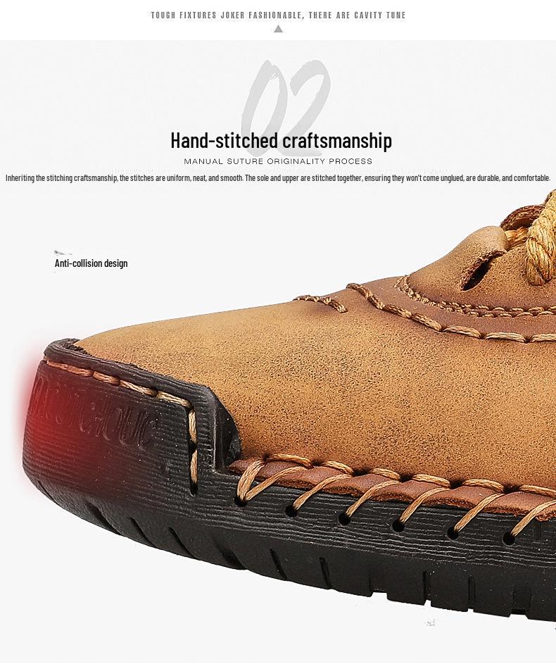 2022 Herren Große Weichsohle Handgefertigte Lederschuhe