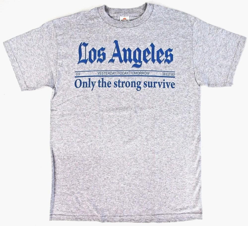 Los Angeles T-shirt LA Times Neswpaper Parody Tee Adult Men Gray New Unisex T-Shirt S