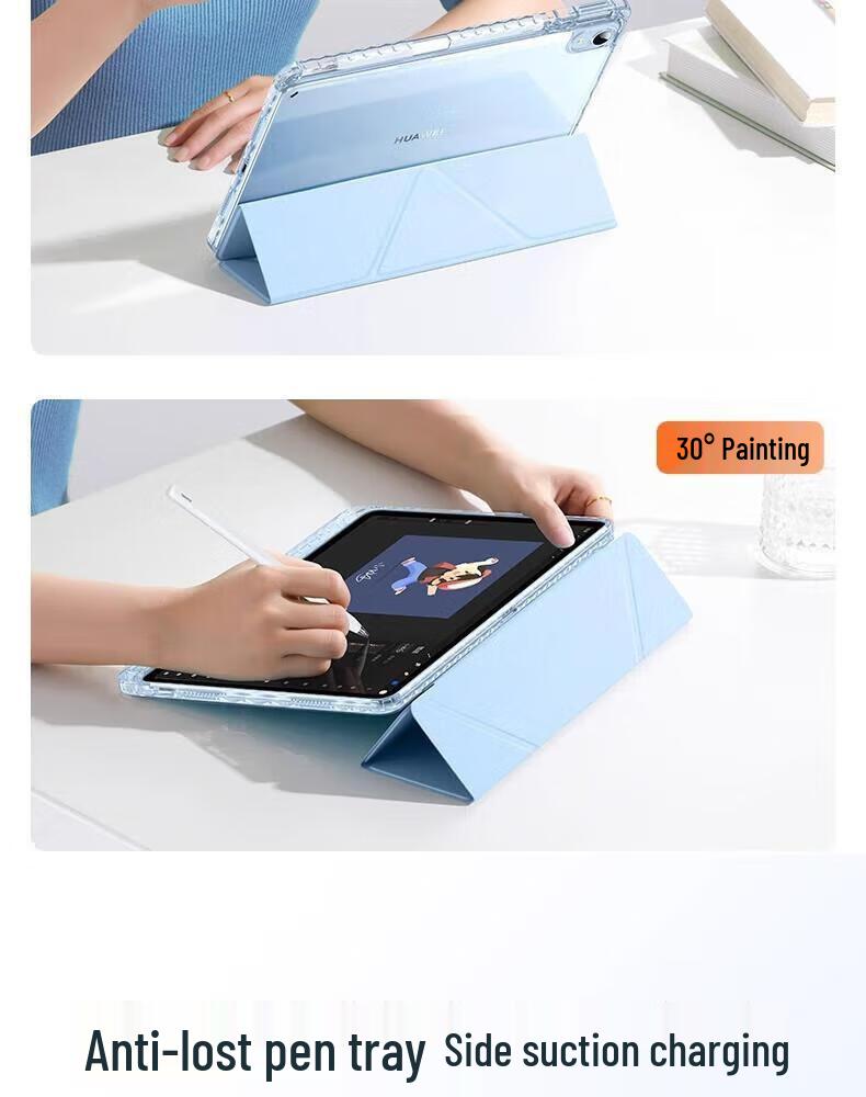 Protective Acrylic Case with Pen Slot for Huawei MatePad 11.5s Tablet - Anti-Bend 11" Shell