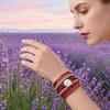 Damen Geflochtenes Armband Verstellbares Design Imitation Perlen Strasssteine Dekor Sicheres Verschluss Armband Handgelenk Accessoire