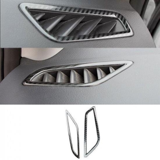 For Hyundai Elantra 2017-20 Steel Carbon Fiber Dashboard Side Vent Overlay Cover