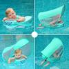 Non-Inflatable Baby   with Canopy Infant Lying Swimming   Pool Swim Trainer for 3-24 Months Baby