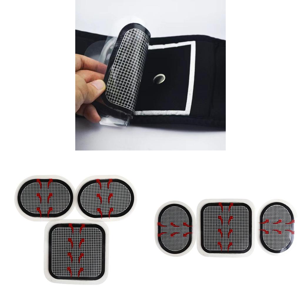 Silicone Abdominal Fitness Band Threepiece Set With Gel Patches For Home Massage