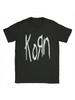 Korn Koszulki z Logo Listami unisex Czysta Bawełna Śmieszne Koszulki Okrągły Dekolt Metalowe Gotyckie Punkowe Koszulki Krótki Rękaw Odzież Duże Rozmiary