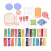 Children Colored Clay Mud Miniature Kitchen Burger Machine Pot Toy Mold Set