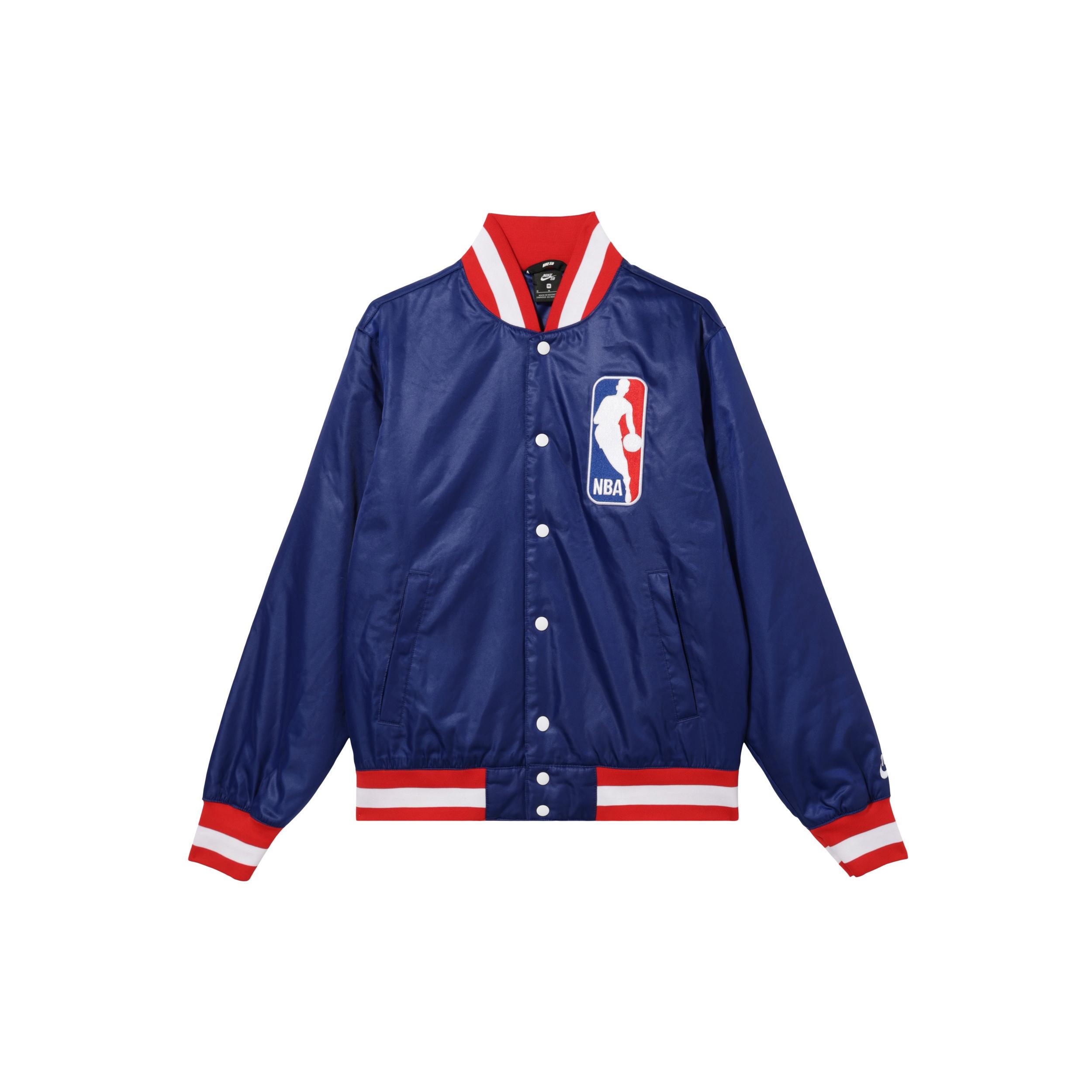 Nike SB x NBA Bomber Crossover Skateboard Jacket  Blue  Men s AH3393-455 M