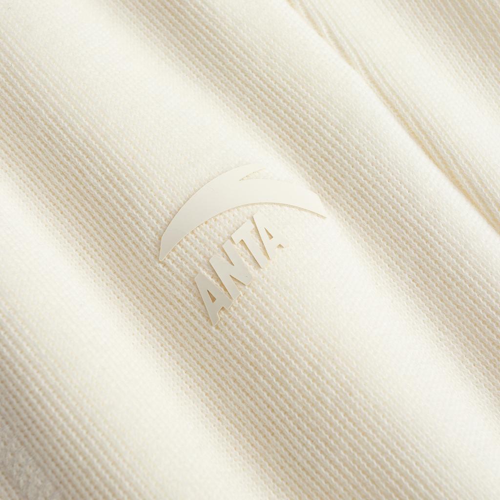 Anta Lifestyle Series Womens Long Pants 2026 Spring Knitted Sports Pants Women bottoms Ivory-White 962618301-2