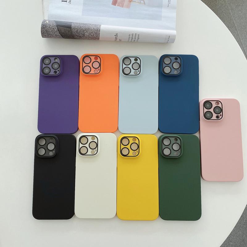 

Матовый матовый матовый жесткий чехол для ПК для Magsafe со стеклянной защитной пленкой для объектива для iPhone 14 13 12 Pro Max