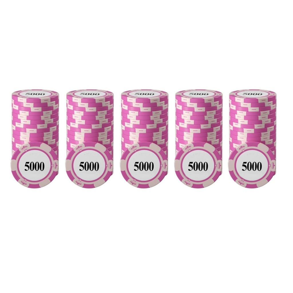 Σετ 20 Τσιπ Πόκερ Καθαρή Εκτύπωση Μεγάλοι Αριθμοί Επαγγελματικά Δισκάκια Μετρήματος Παιχνιδιού για Επιτραπέζιο Παιχνίδι 2