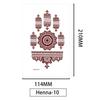 Lace Brown Waterproof Henna Flower Tattoo Stickers for Hands