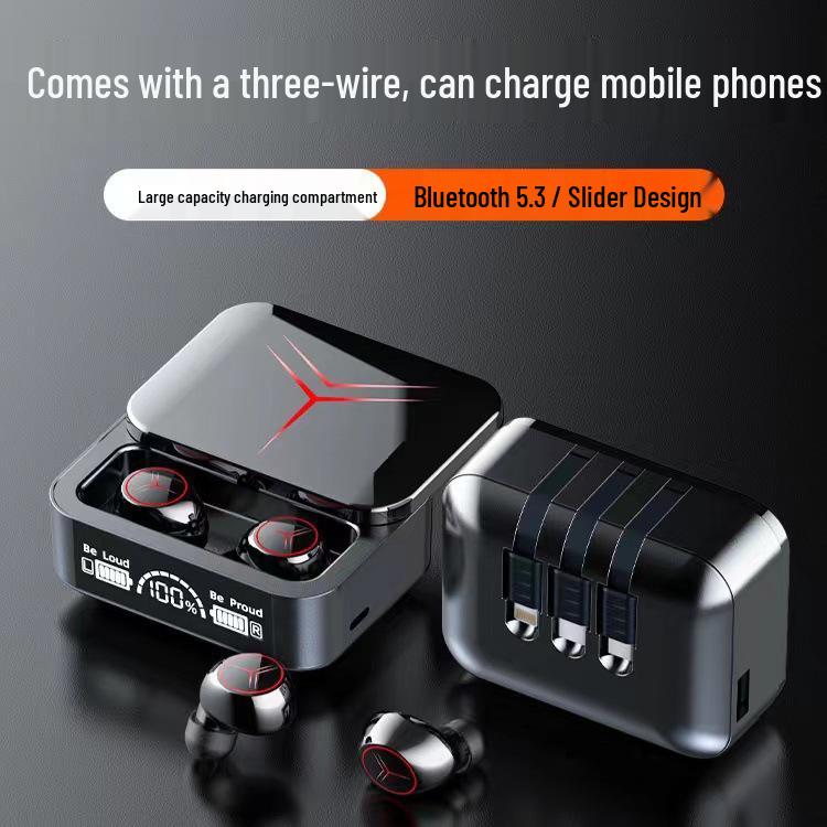 M88 Wireless Bluetooth Earphones with Power Display: Universal Fit for Sports and Gaming on Mobile Phones